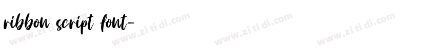 ribbon script font字体转换